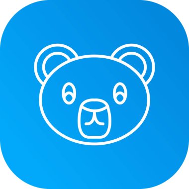 Ayı simgesinin vektör illüstrasyonu.