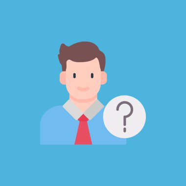 Soru işareti olan iş adamı