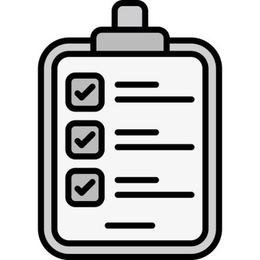 Simge vektör illüstrasyonunu listele