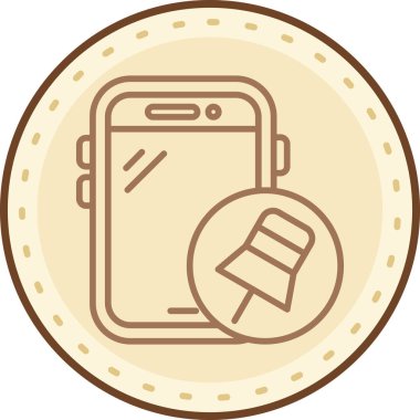 Bir smartphone simge vektör çizim