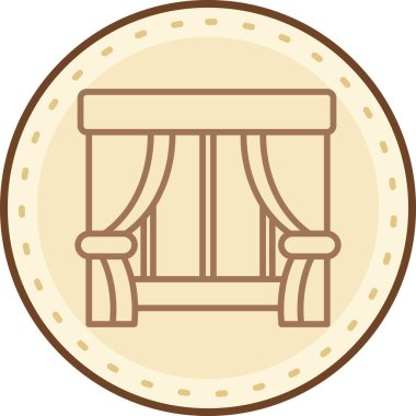 ahşap Yunan sütun simgesi, çizgi film biçimi