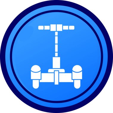 Modern b 'nin vektör çizimi vinç simgesinden yoksun