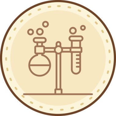 Bir laboratuvar simgesinin vektör illüstrasyonu