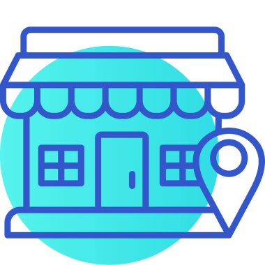 dükkan simgesi vektör illüstrasyonunu sakla