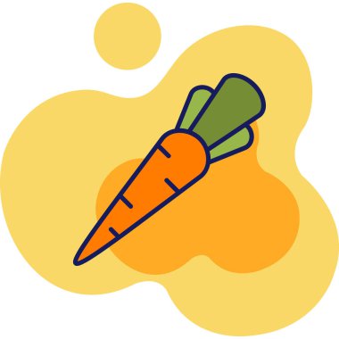 Havuç. Web simgesi basit illüstrasyon