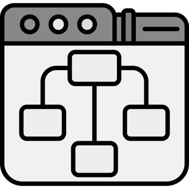 Veritabanı sunucusu simgesi, basit vektör çizim