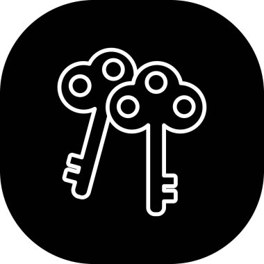 Anahtar simgesinin vektör illüstrasyonu