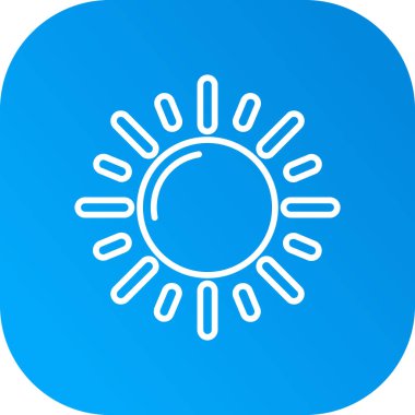 Güneş simgesinin vektör illüstrasyonu