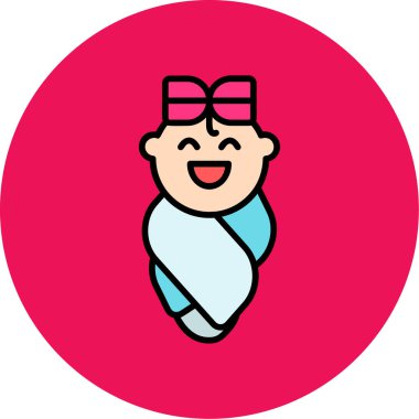 Bebek simgesinin vektör illüstrasyonu