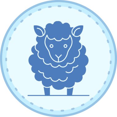 Koyun. Web simgesi basit illüstrasyon