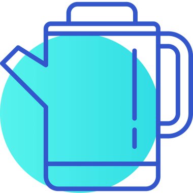 çay fincanı ikonu - taslak biçiminde