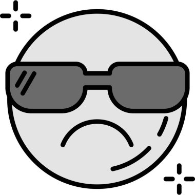 Gözlük. Web simgesi basit illüstrasyon