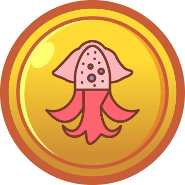 Uydunun sevimli bir simgesinin vektör çizimi