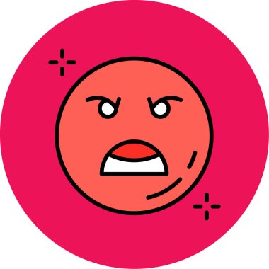 kızgın. Web simgesi basit illüstrasyon