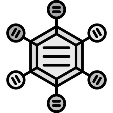 Molekül simgesi vektör illüstrasyonu