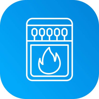 Beyaz arka planda çizgi ateş simgesi izole edildi. Ateş ikonu. Renkli taslak konsepti. vektör.