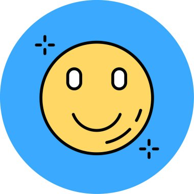 Mutlu yüz ifade simgesi - taslak biçimi