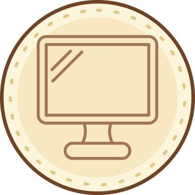 Bilgisayar. Web simgesi basit illüstrasyon