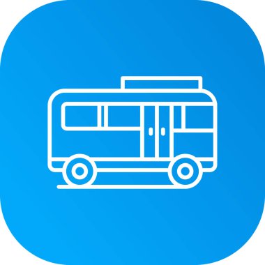 bus simgesi, vektör illüstrasyonu basit tasarım