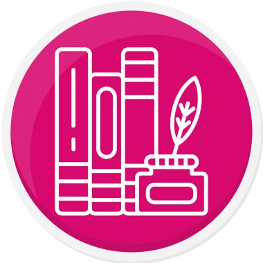 Kütüphane simge vektör çizim