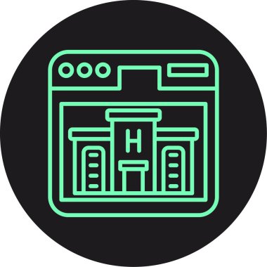 Benzin istasyonu simgesinin vektör illüstrasyonu