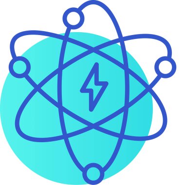 atom. Web simgesi basit illüstrasyon