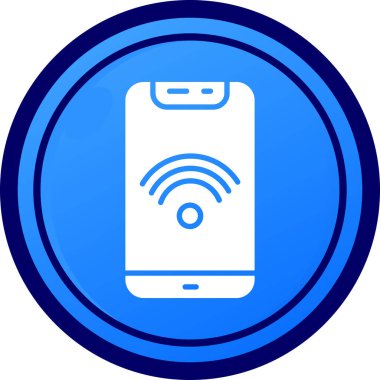 Moda tarzında wifi cep telefonu simgesi