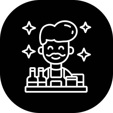 Bir erkek simgesinin vektör illüstrasyonu