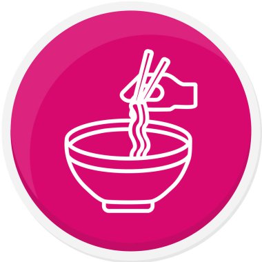 pirinç eriştesi ikon vektör çizimi