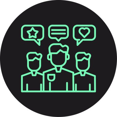 Müşteri simgesi, vektör illüstrasyonu