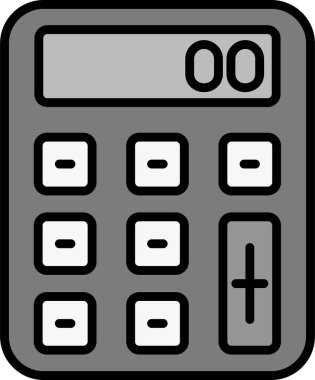 Hesap makinesi. Web simgesi basit illüstrasyon