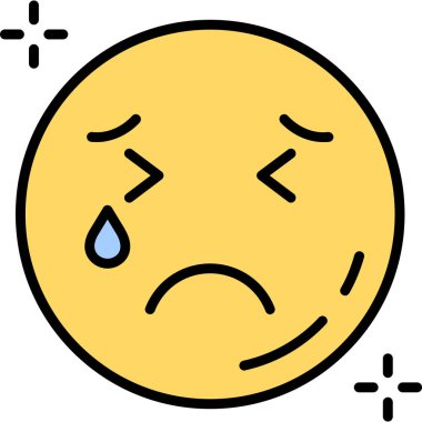 Ağlayan yüz simgesi simgesi - özet biçimi