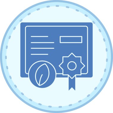 Sertifika. Web simgesi basit illüstrasyon