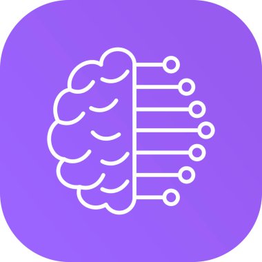 Yapay zeka simgesi soyut bir grupta izole edildi