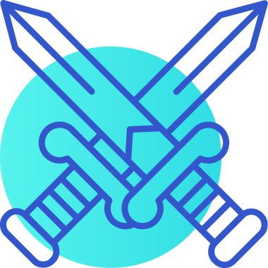 Kılıç. Web simgesi basit illüstrasyon