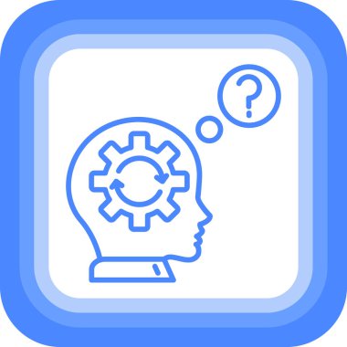 Beyin. Web simgesi basit illüstrasyon