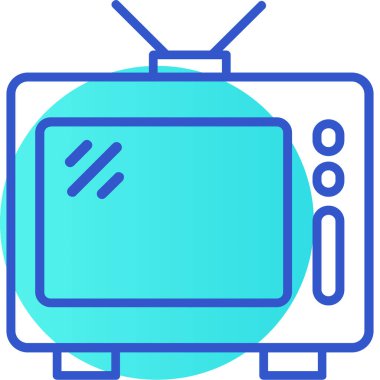 TV simgesi vektör illüstrasyonu