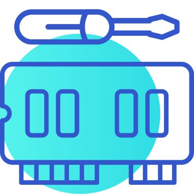 Bir robot simgesinin vektör illüstrasyonu