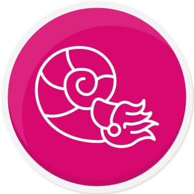 Bir salyangoz simge vektör çizim