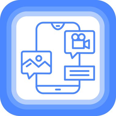 Sohbet mesajı. Basit resimleme