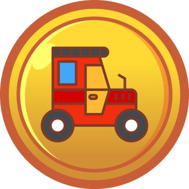 Kamyon Simgesi Moda Biçiminde İzole Arkaplan