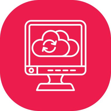 bulut vektör simgesi sembolü çizimi