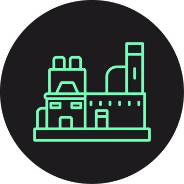 Fabrika simgesi vektör illüstrasyonu