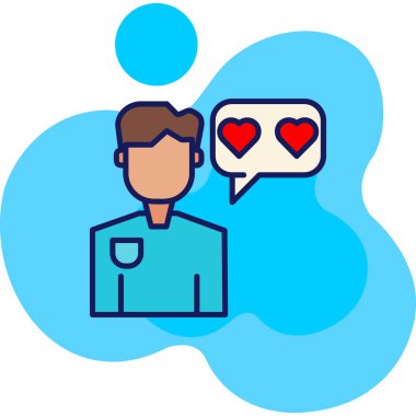 Adamım. Web simgesi basit illüstrasyon