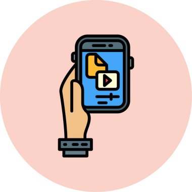 cep telefonu ve akıllı telefon simgesi vektör illüstrasyonu