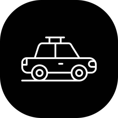 taksi simgesi vektör illüstrasyonu