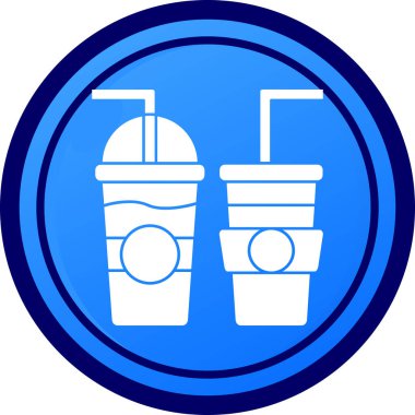 Kahve fincanları simgesi, vektör illüstrasyonu