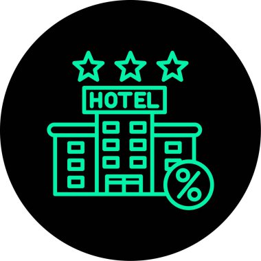 Otel simgesi vektör illüstrasyonu