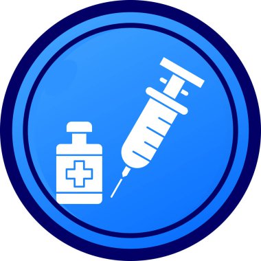 Moda biçiminde şırınga simgesi izole edilmiş arka grup