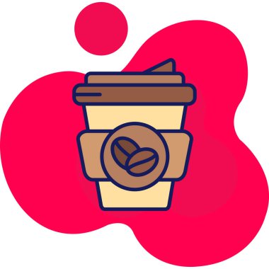 Kahve fincanı ikonu. vektör illüstrasyonu